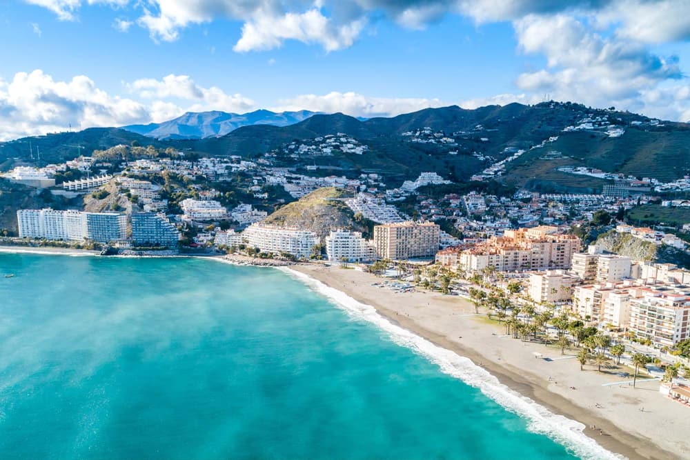 Aerial view of Motril Beach, Spain