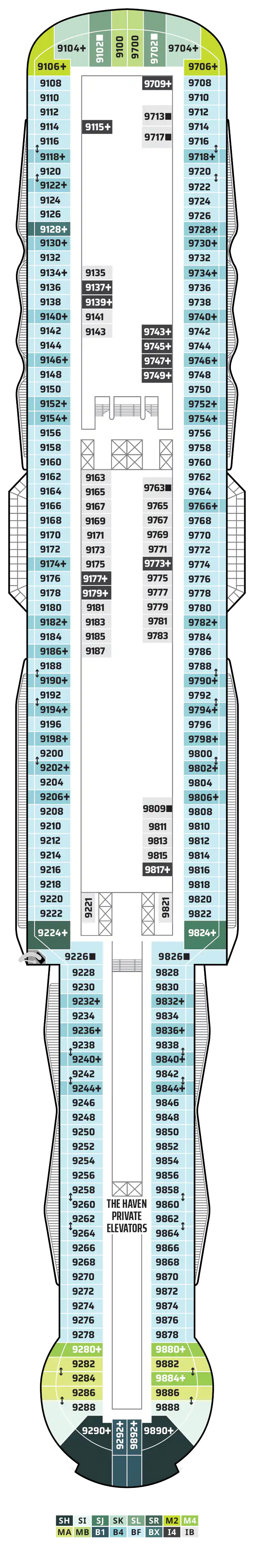 Deck 9 Deck Plan