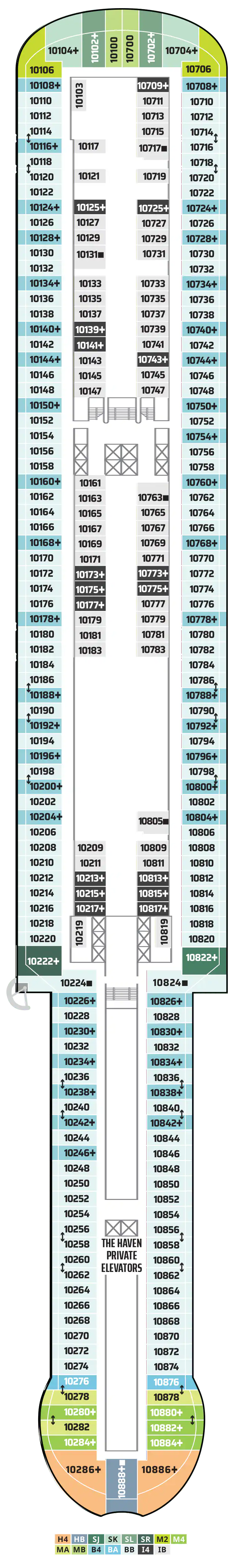 Deck 10 Deck Plan