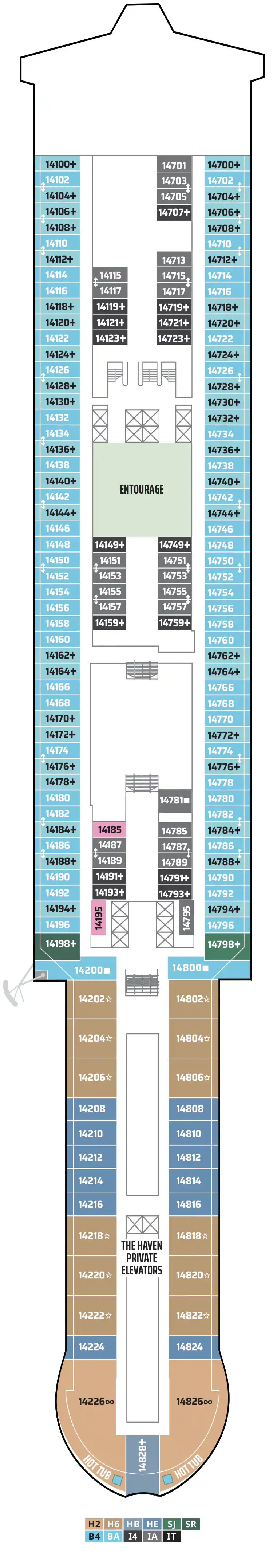 Deck 14 Deck Plan