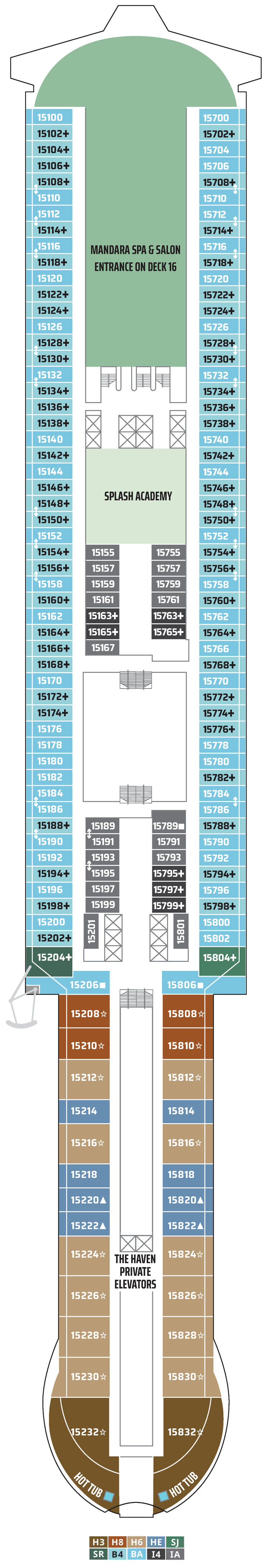 Deck 15 Deck Plan
