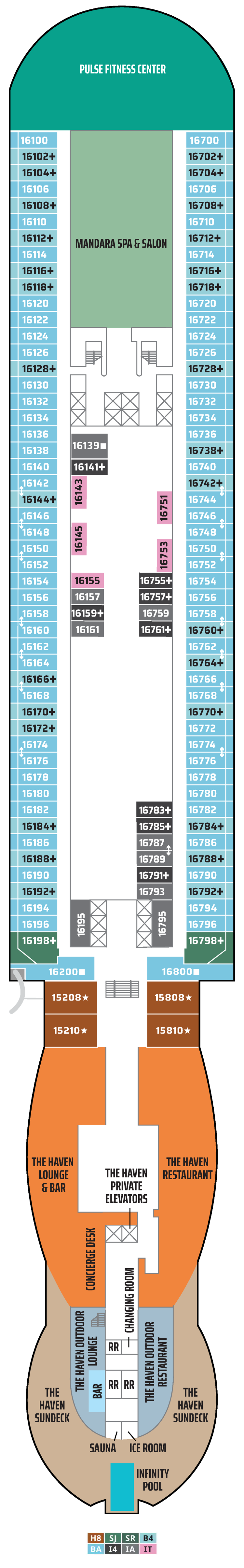Deck 16 Deck Plan