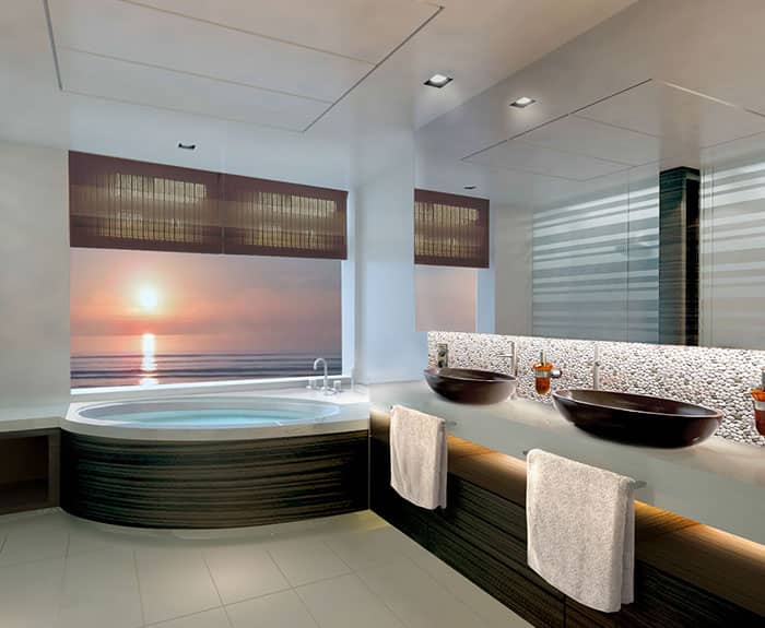 The Haven's 2-Bedroom Family Villa with Balcony Bathroom on Norwegian Escape