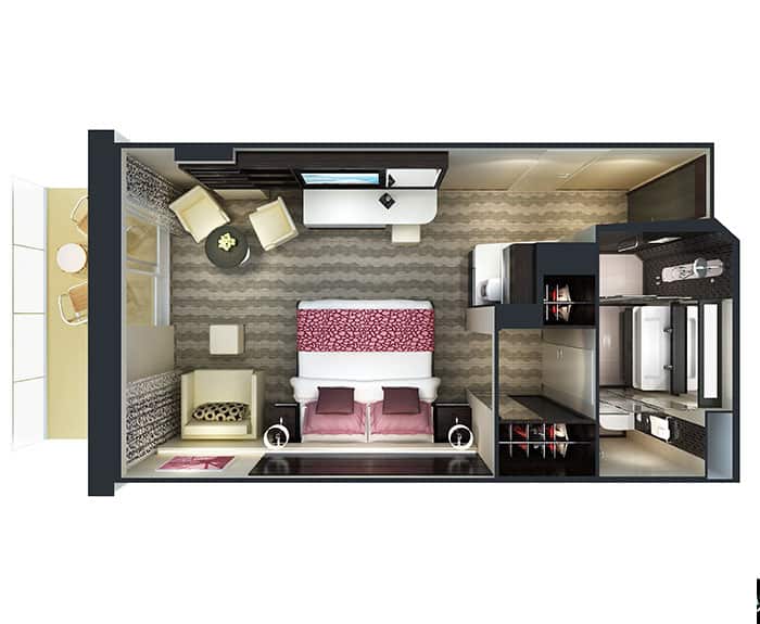 The Haven's Courtyard Penthouse with Balcony on Norwegian Getaway